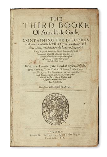 (AMADÍS DE GAULA.) The Third [Fourth] Booke of Amadis de Gaule.  1618